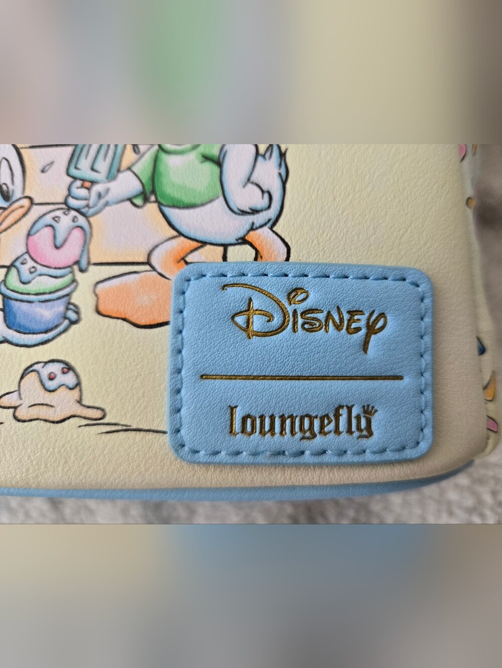 Loungefly Disney Donald Duck Nephews Huey Dewey Louie Ice Cream Mini Backpack - Picture 9 of 10